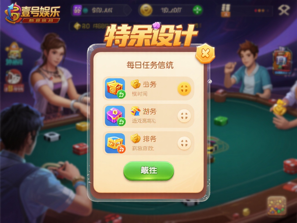 此外，壹号娱乐还特别设计了每日任务系统，玩家可以通